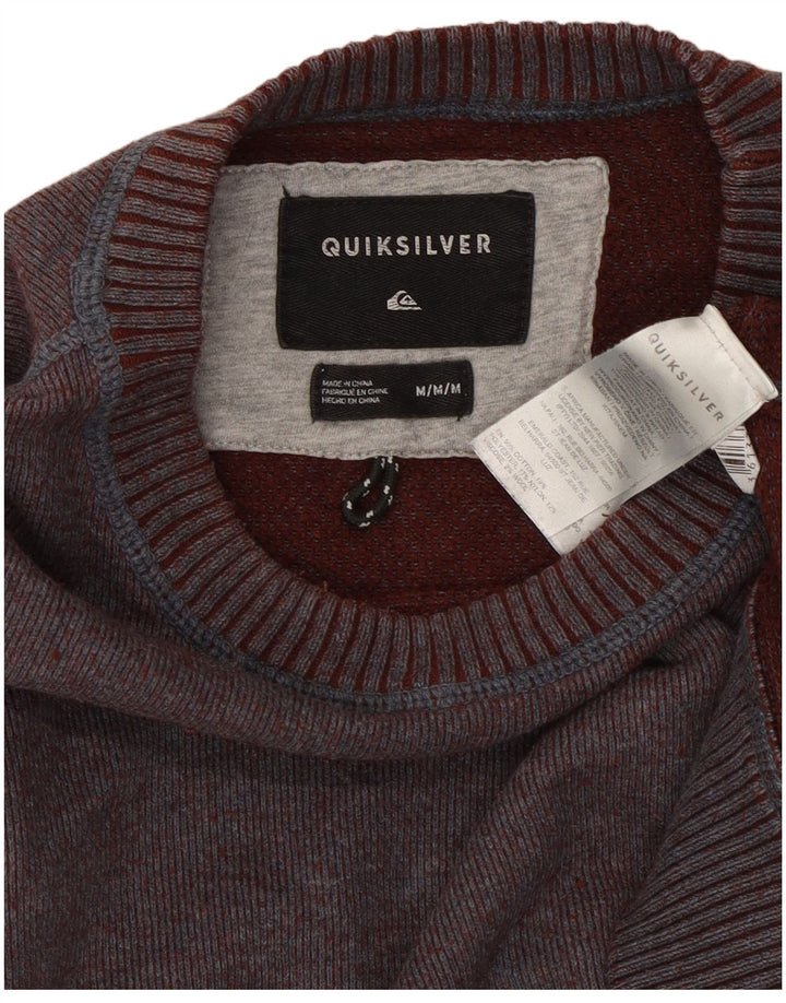 Quiksilver Mens Sweatshirt Jumper Medium Burgundy Cotton
