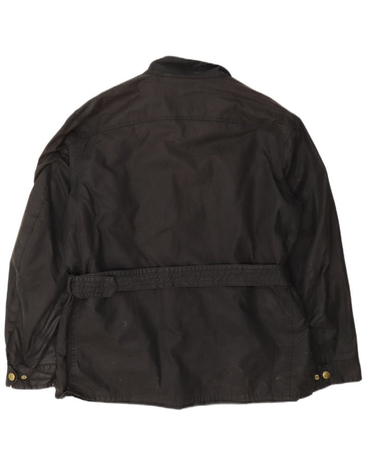 Barbour Mens Waxed Cotton Jacket UK 42 XL Black
