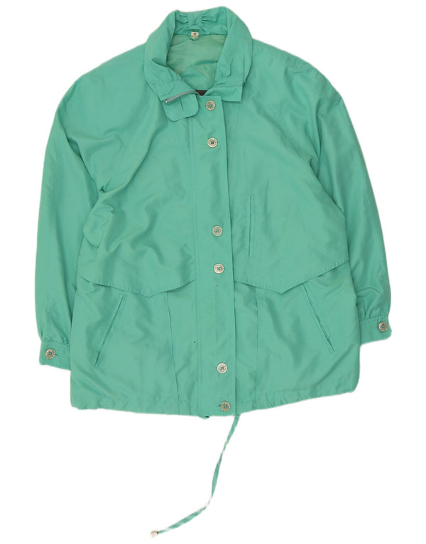 LINEAV Womens Oversized Windbreaker Jacket IT 42 Medium Green Polyester