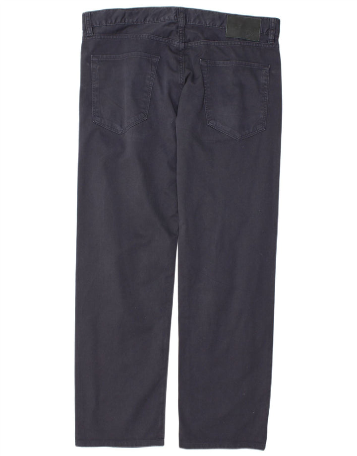 Hugo Boss Mens Straight Jeans W36 L32 Navy Blue Cotton