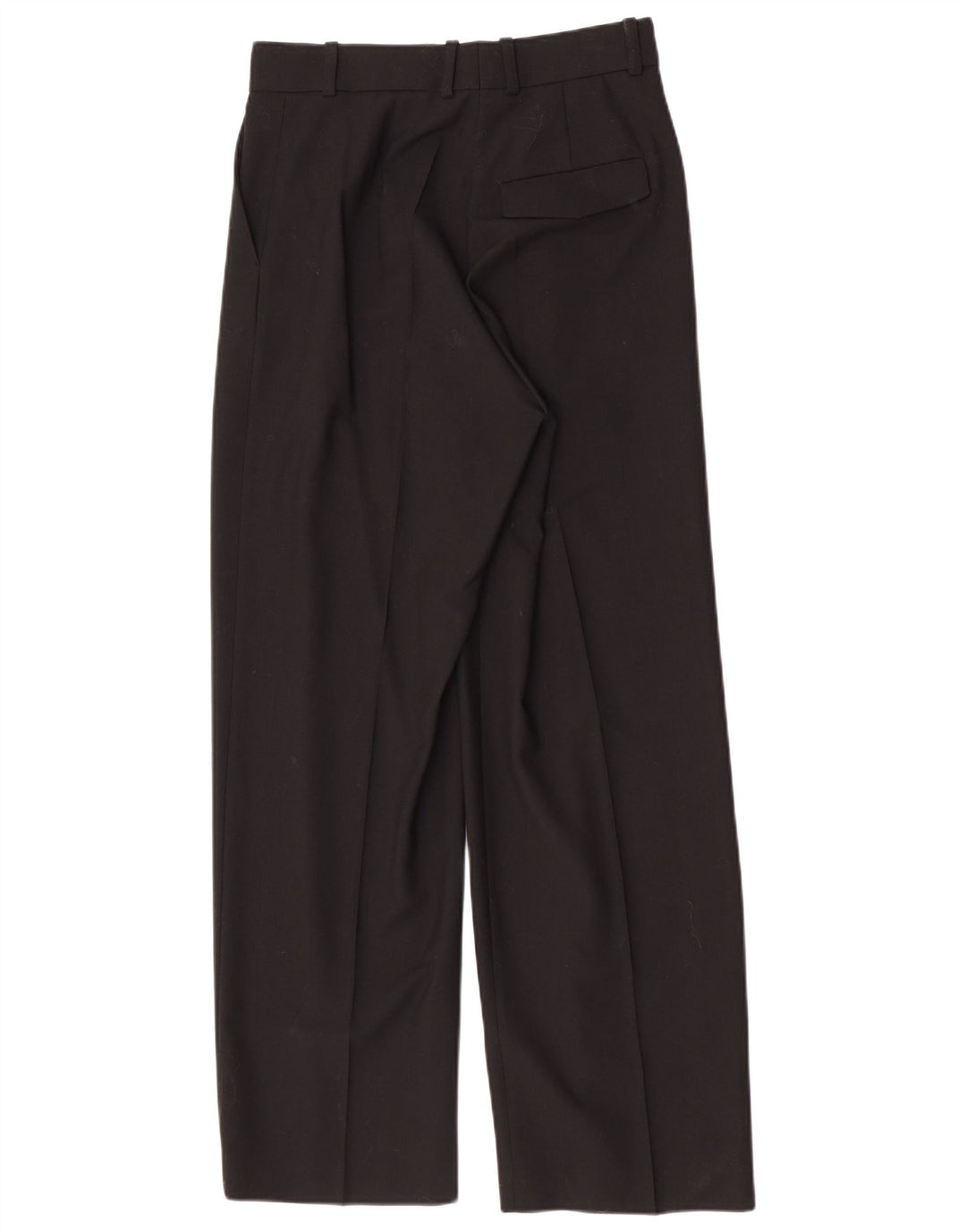 Vintage Womens Straight Suit Trousers EU 38 Medium W28 L30 Black Polyester