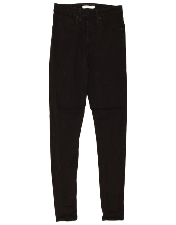 Levi's Womens Mile High Super Skinny Jeans W30 L32 Black Cotton