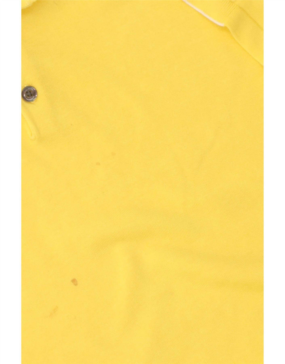 Massimo Dutti Mens Polo Shirt XL Yellow Cotton