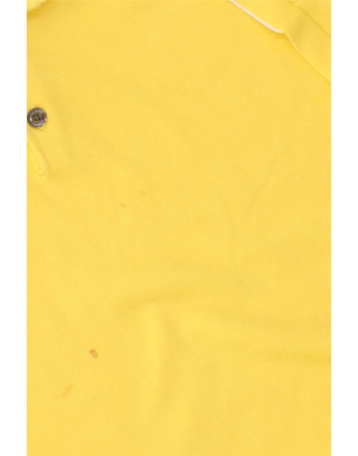 Massimo Dutti Mens Polo Shirt XL Yellow Cotton