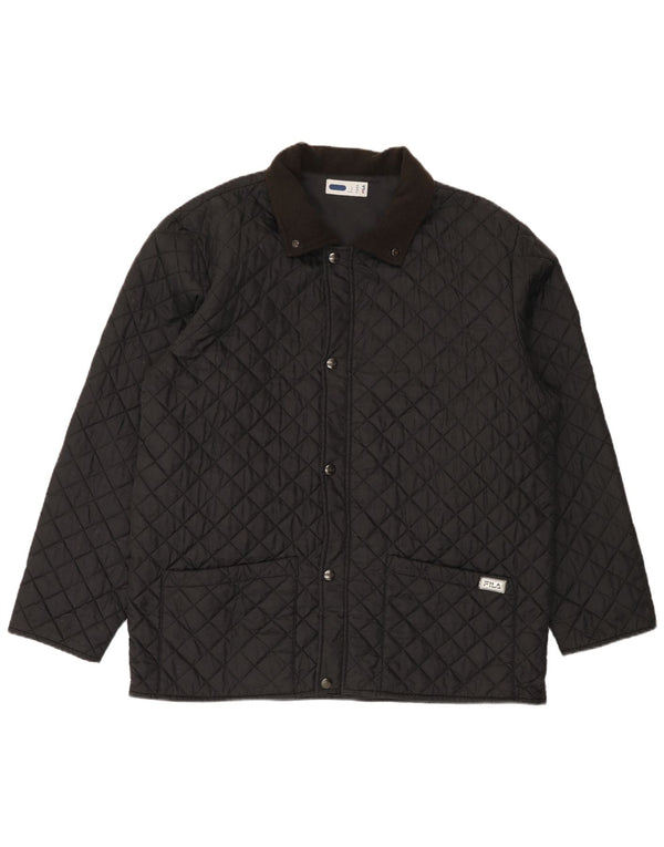 Fila Mens Quilted Jacket IT 56 3XL Black Polyamide