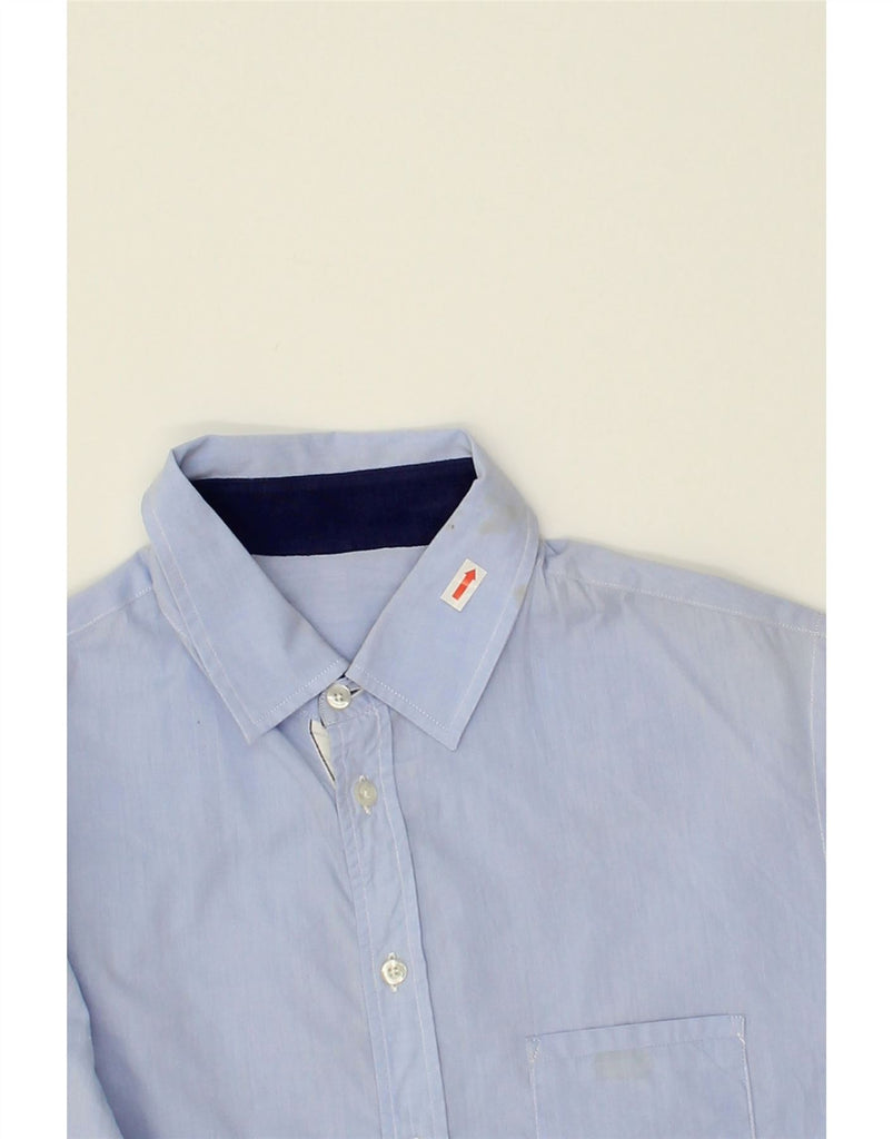 BYBLOS Boys Shirt 15-16 Years Blue Cotton | Vintage Byblos | Thrift | Second-Hand Byblos | Used Clothing | Messina Hembry 