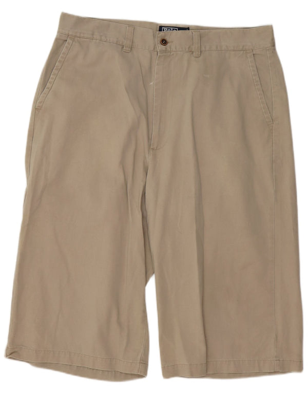 POLO RALPH LAUREN Mens Chino Shorts W33 Medium Beige Cotton