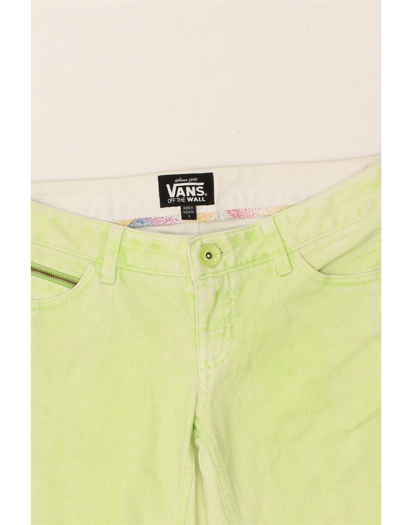 VANS Womens Denim Shorts US 3 Small W28 Green Cotton | Vintage Vans | Thrift | Second-Hand Vans | Used Clothing | Messina Hembry 