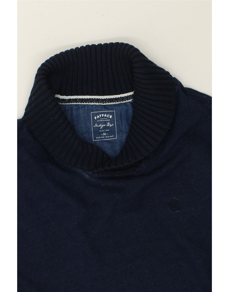 FAT FACE Mens Shawl Neck Sweatshirt Jumper Medium Navy Blue Cotton | Vintage Fat Face | Thrift | Second-Hand Fat Face | Used Clothing | Messina Hembry 