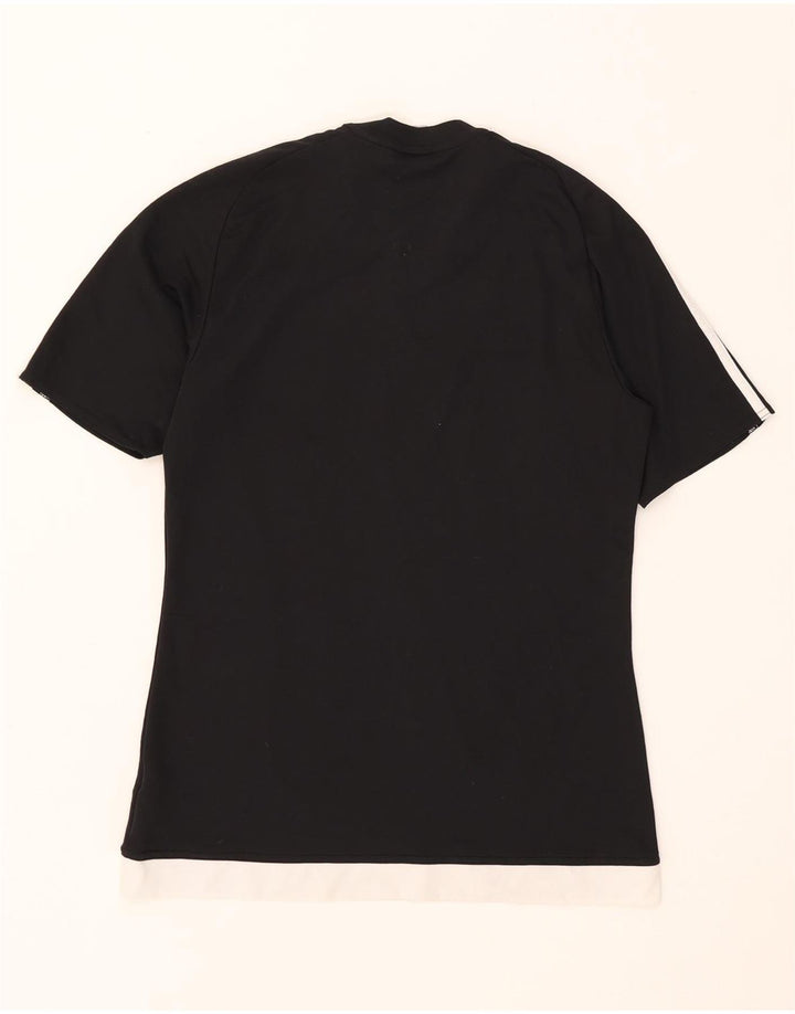 ADIDAS Mens Climalite T-Shirt Top Small Black Colourblock