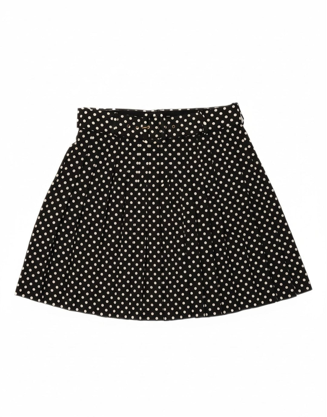 STEP BY STEP Womens A-Line Skirt UK 12 Medium W28  Black Polka Dot
