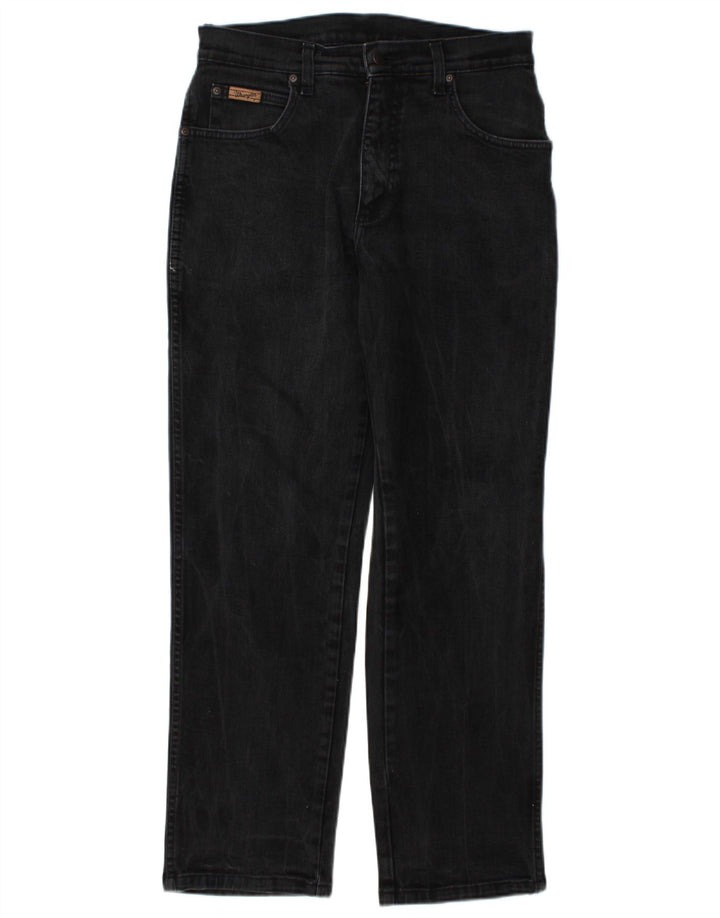 Wrangler Womens Texas Stretch Straight Jeans W32 L30 Grey Cotton