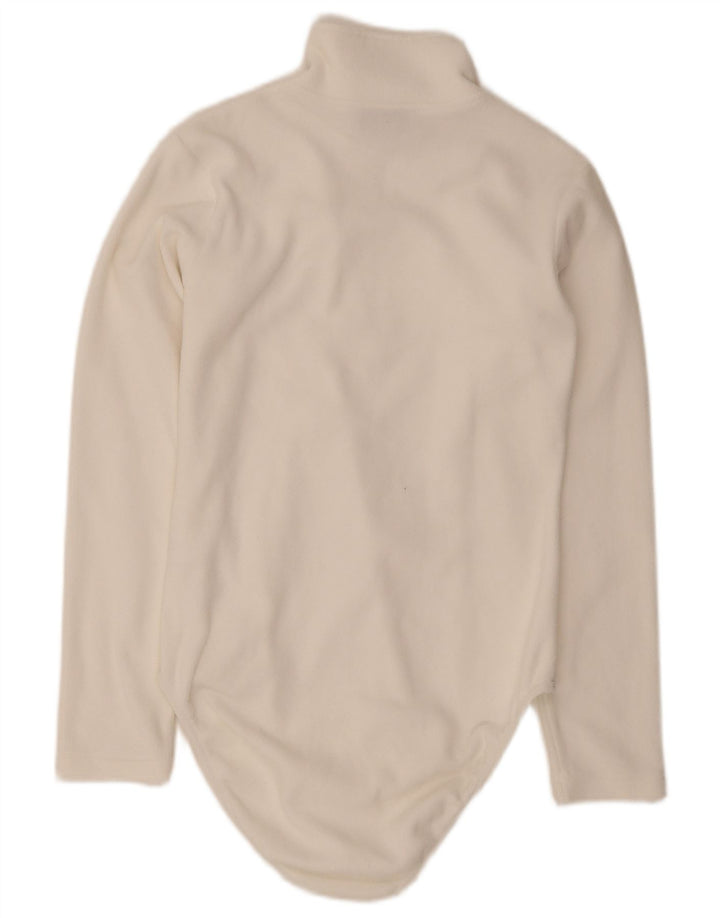 Fila Womens Long Sleeve Fleece Bodysuit UK 14 Medium White Polyester