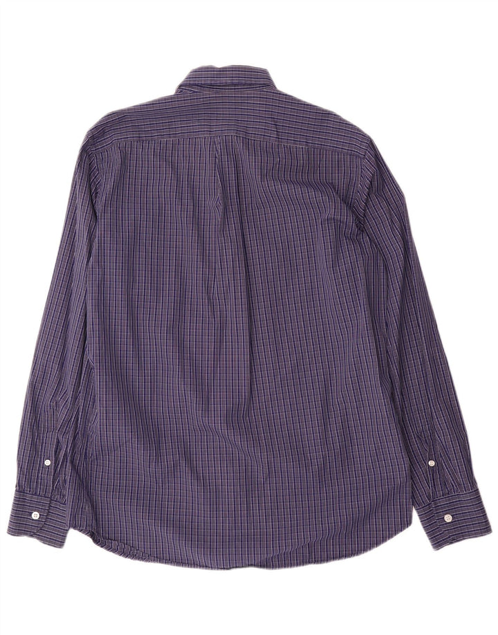 Harmont & Blaine Mens Regular Fit Shirt Large Blue Check Cotton