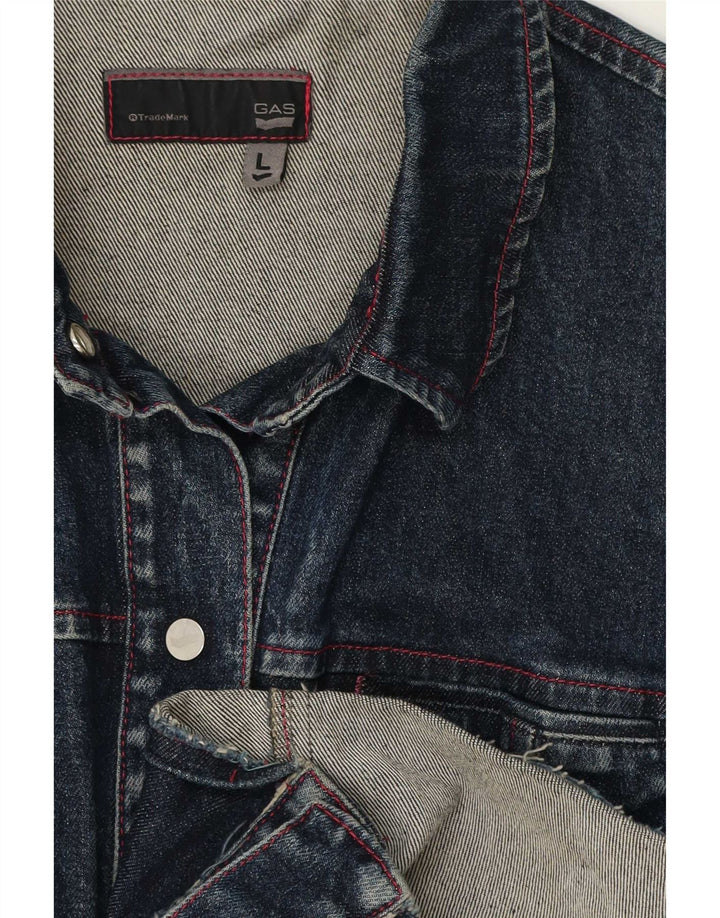 Gas Womens Denim Jacket UK 14 Large Blue