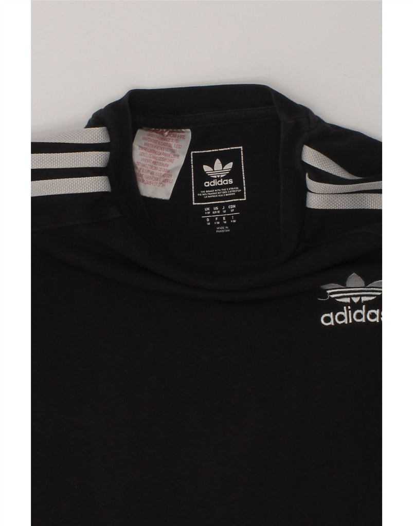 ADIDAS Boys T-Shirt Top 9-10 Years Black Cotton | Vintage Adidas | Thrift | Second-Hand Adidas | Used Clothing | Messina Hembry 