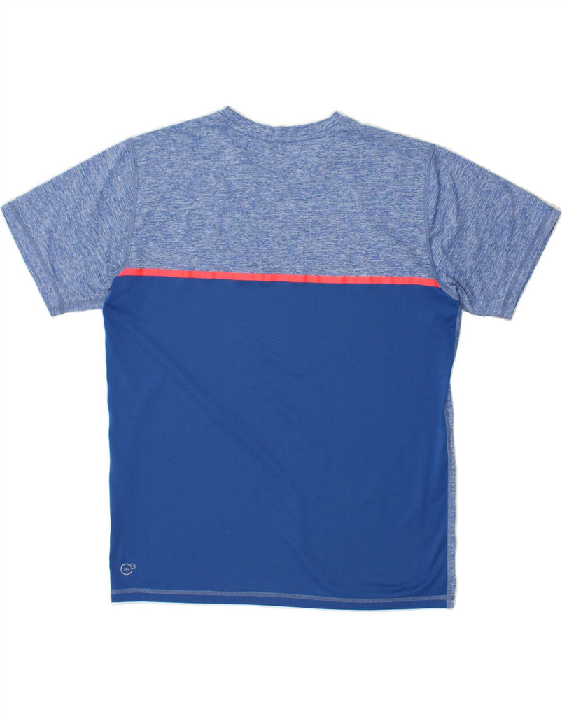 PUMA Mens T-Shirt Top Medium Blue Colourblock | Vintage Puma | Thrift | Second-Hand Puma | Used Clothing | Messina Hembry 