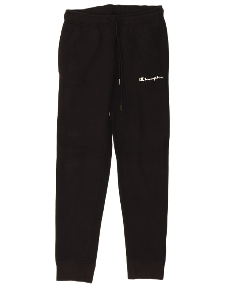 Champion Mens Tracksuit Trousers Joggers Small  Black Cotton
