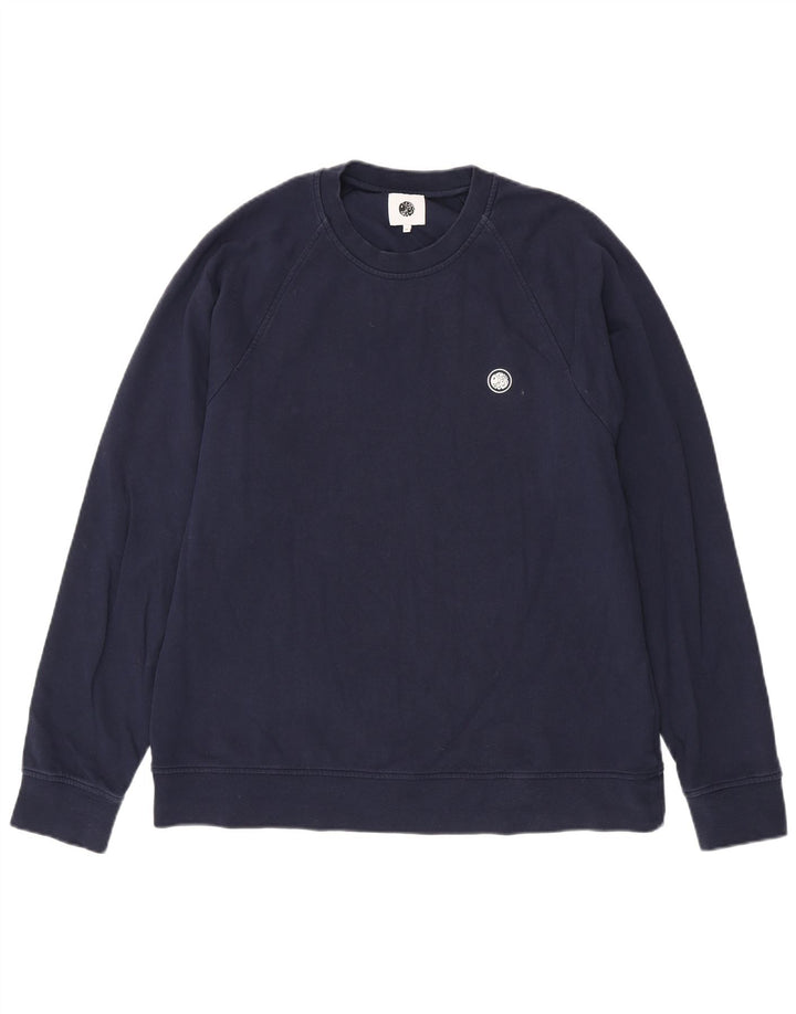 Pretty Green Mens Sweatshirt Jumper XL Navy Blue Cotton