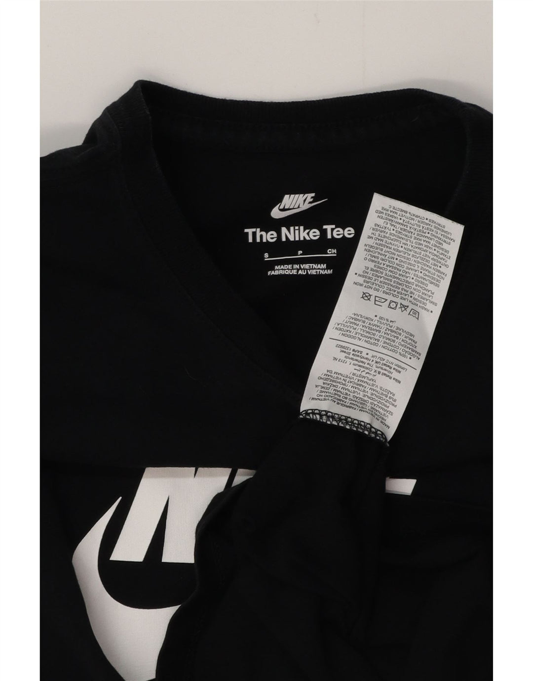 NIKE Womens Graphic T-Shirt Top UK 10 Small Black Cotton Vintage Nike and Second-Hand Nike from Messina Hembry 