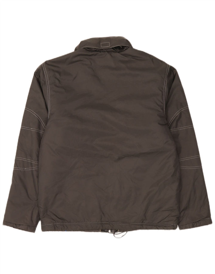 Umbro Mens Hooded Padded Jacket UK 36 Small Grey Nylon