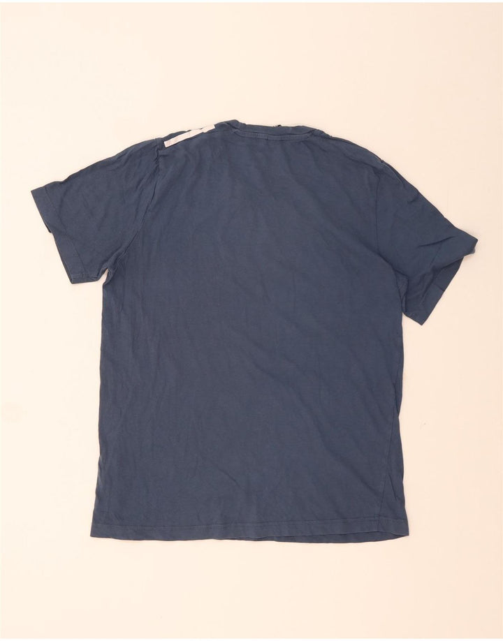 Adidas Mens T-Shirt Top Medium Blue Cotton