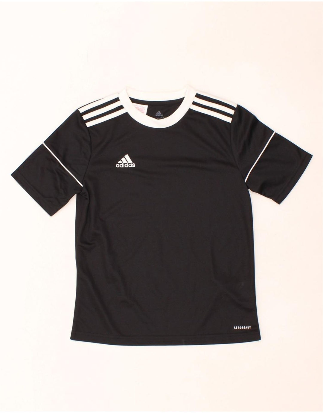 ADIDAS Boys Aeroready T-Shirt Top 11-12 Years Black Polyester Vintage Adidas and Second-Hand Adidas from Messina Hembry 