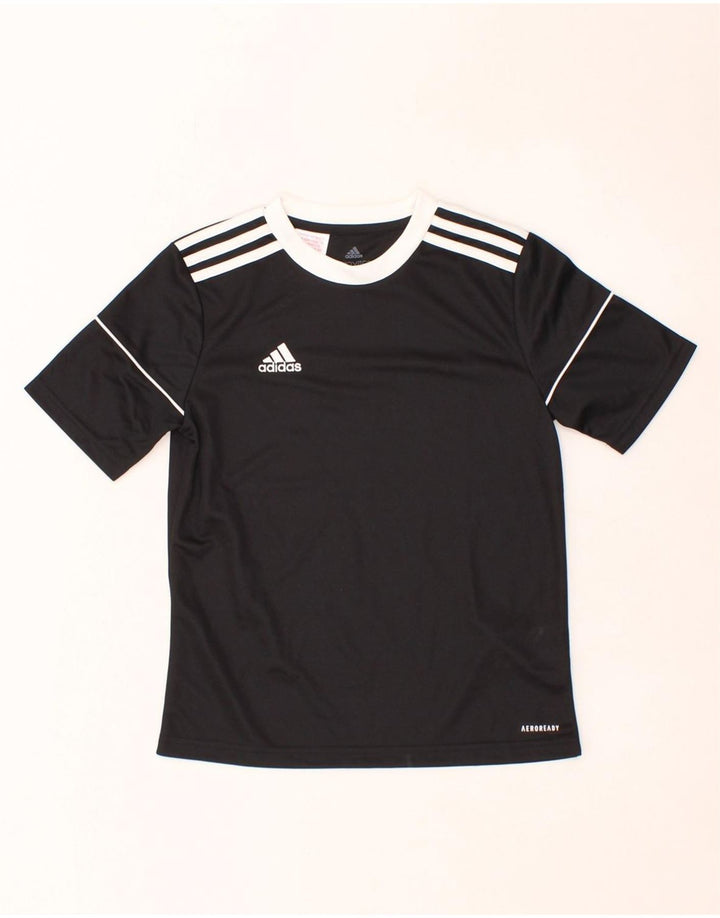 ADIDAS Boys Aeroready T-Shirt Top 11-12 Years Black Polyester Vintage Adidas and Second-Hand Adidas from Messina Hembry 