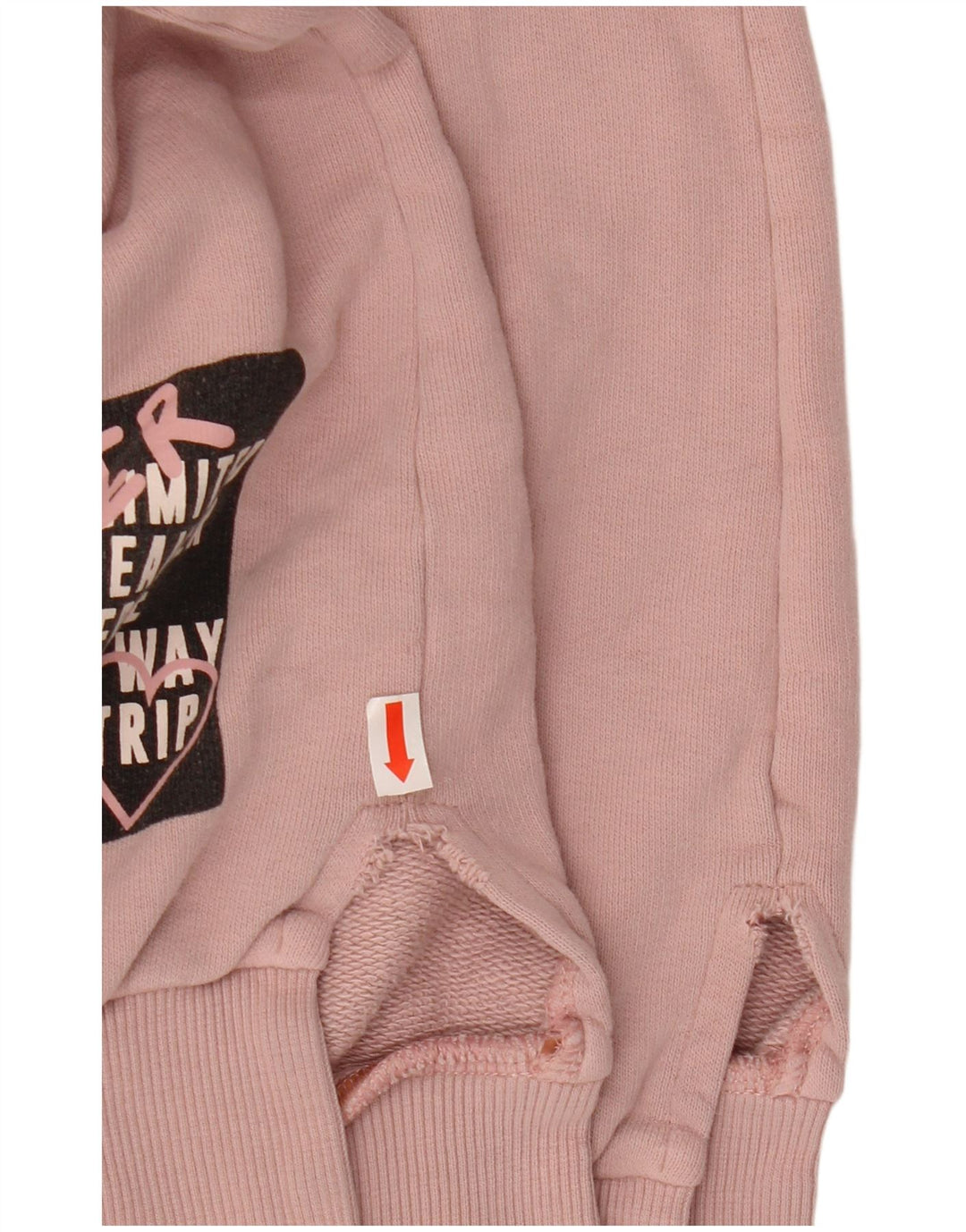 BENETTON Womens Graphic Sweatshirt Jumper UK 16 Large Pink