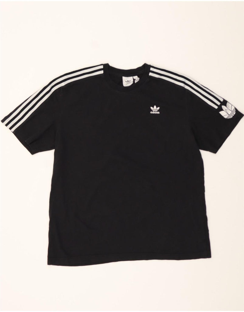 ADIDAS Mens T-Shirt Top Large Black Cotton Vintage Adidas and Second-Hand Adidas from Messina Hembry 