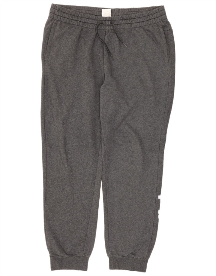 Adidas Mens Graphic Tracksuit Trousers Joggers XL  Grey Cotton