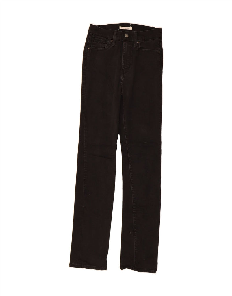 LEVI'S Womens 724 High Rise Straight Jeans W28 L33 Black Cotton Vintage Levi's and Second-Hand Levi's from Messina Hembry 