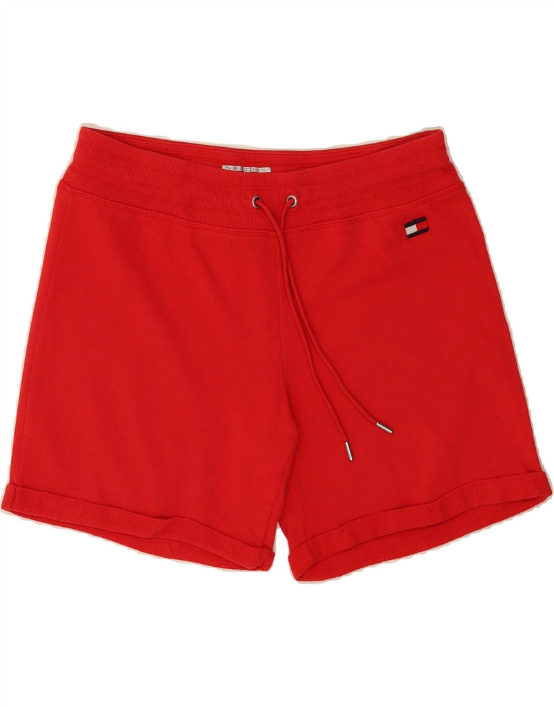 TOMMY HILFIGER Womens Sport Shorts UK 14 Medium Red Cotton Vintage Tommy Hilfiger and Second-Hand Tommy Hilfiger from Messina Hembry 