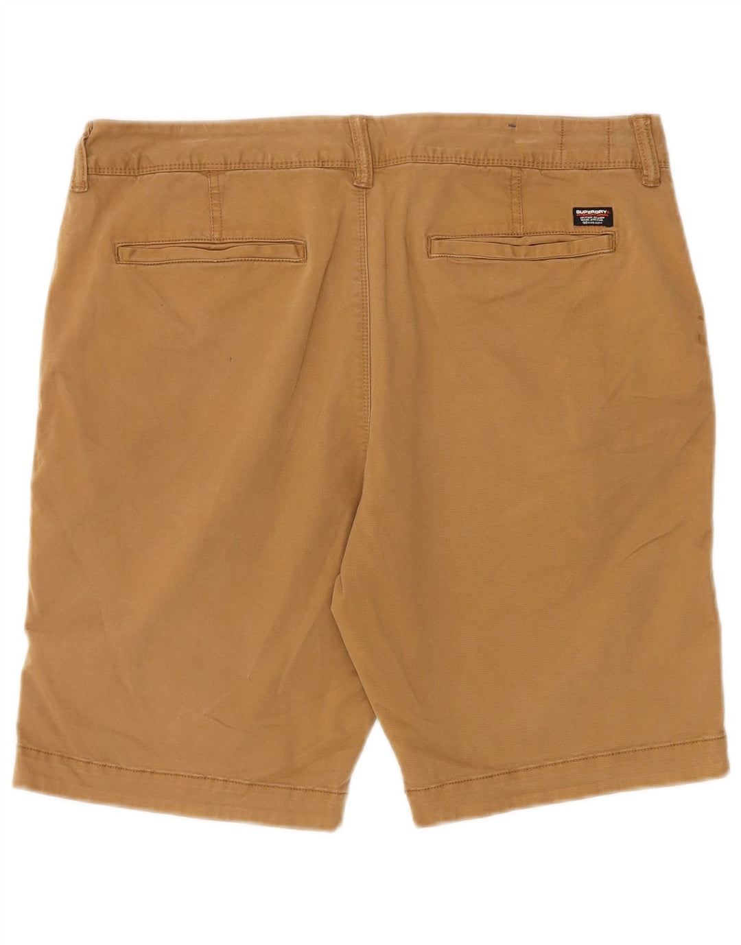 Superdry Mens Slim Chino Shorts W34 Large Beige Cotton