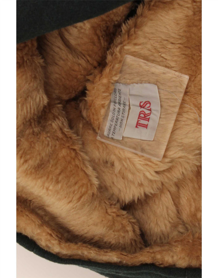Tris Womens Sherpa Overcoat UK 12 Medium Green