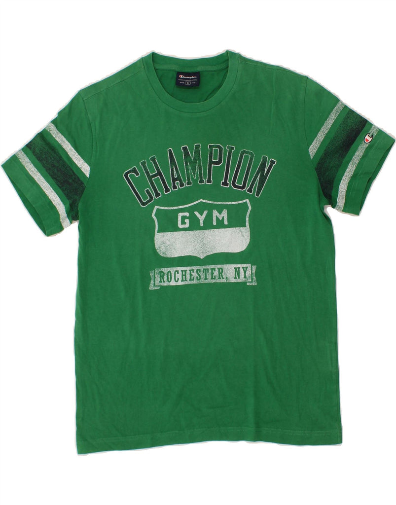 CHAMPION Mens NY Rochester Graphic T-Shirt Top Small Green Cotton Vintage Champion and Second-Hand Champion from Messina Hembry 
