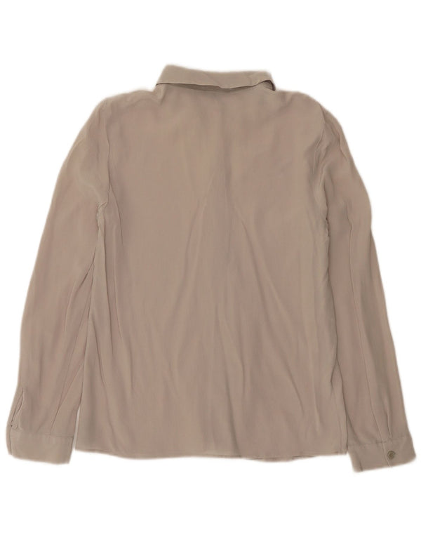 Emporio Armani Womens Shirt Blouse UK 10 Small Grey