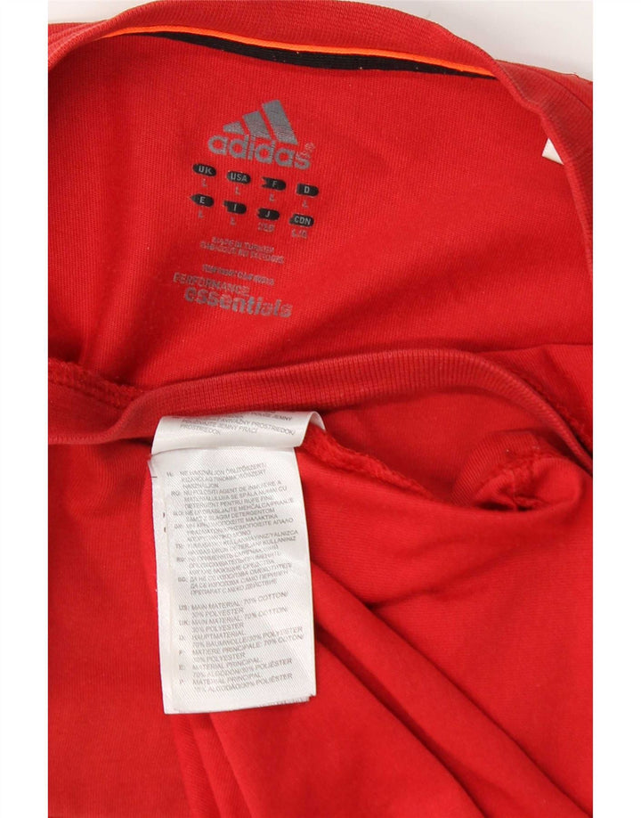 Adidas Mens Climalite T-Shirt Top Large Red Cotton