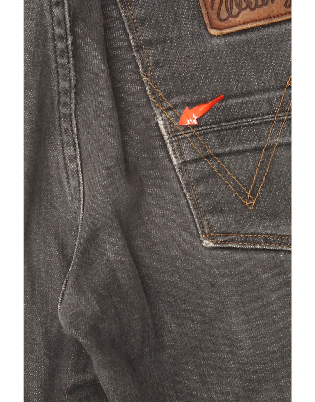 WRANGLER Mens Crank Straight Jeans W32 L32 Grey Cotton