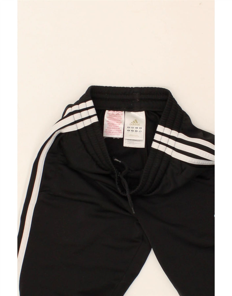 ADIDAS Girls Tracksuit Trousers 7-8 Years Black Polyester | Vintage Adidas | Thrift | Second-Hand Adidas | Used Clothing | Messina Hembry 