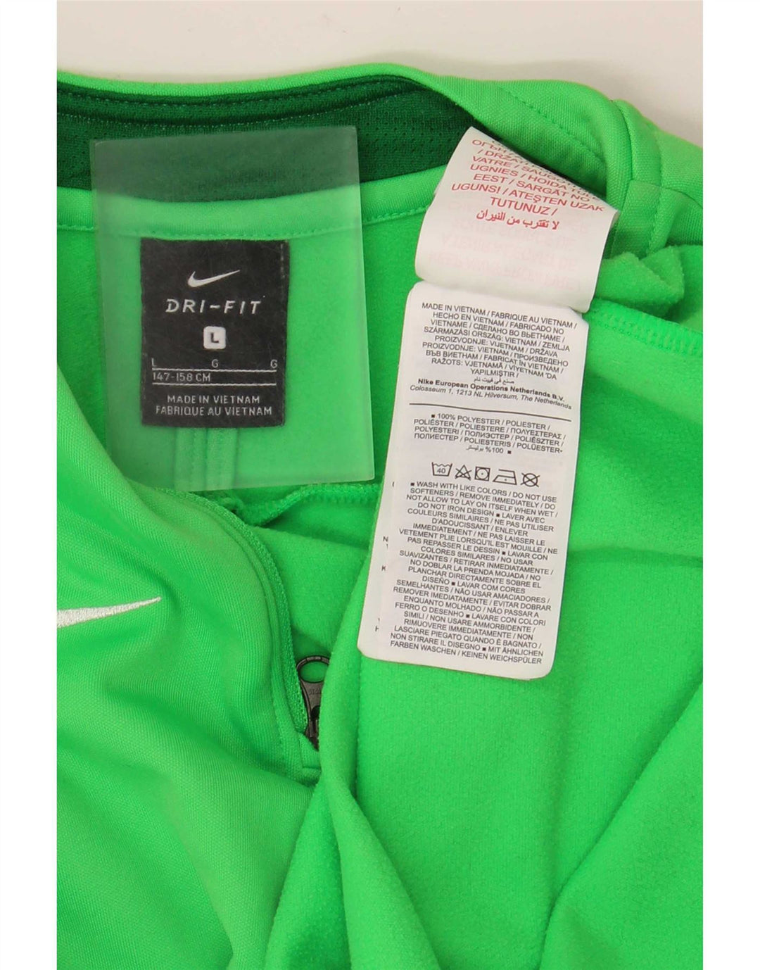 Nike Boys Dri Fit Pullover Tracksuit Top 12-13 Years Large Green