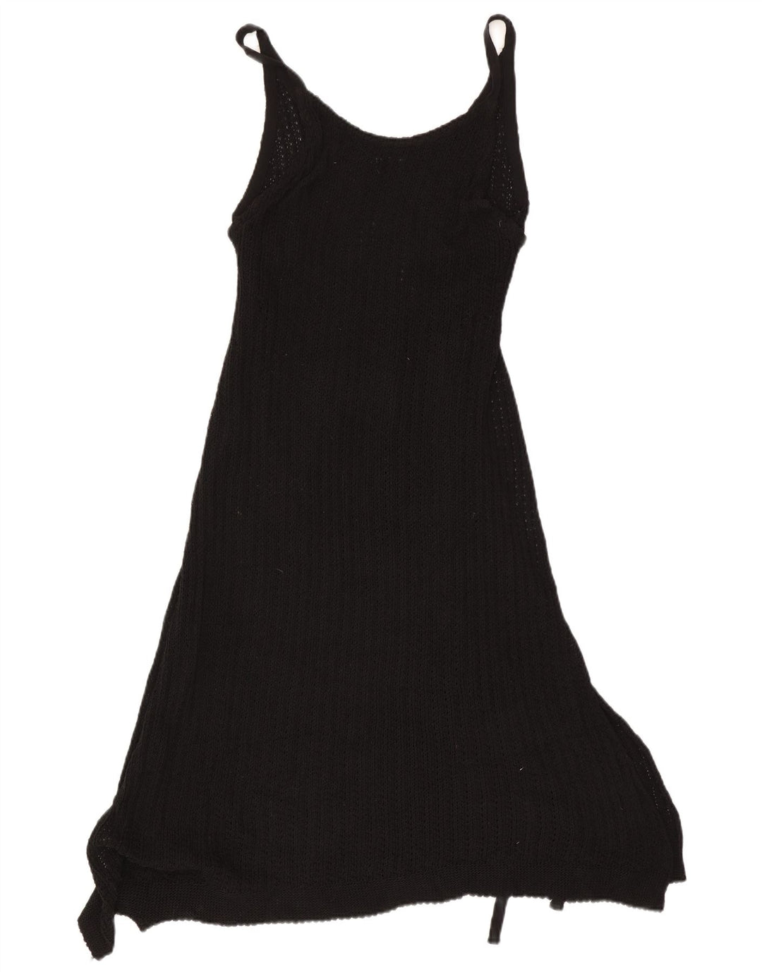 Zara Womens Sleeveless Knit Asymmetrical Dress UK 14 Medium Black
