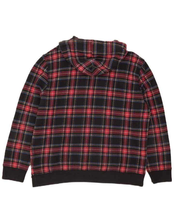 Levi's Mens Graphic Hoodie Jumper 2XL Multicoloured Check Cotton