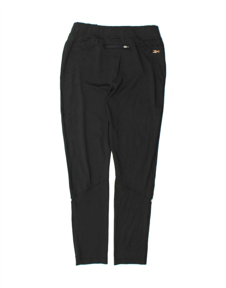 REEBOK Womens Leggings UK 14 Large Black Polyester Vintage Reebok and Second-Hand Reebok from Messina Hembry 