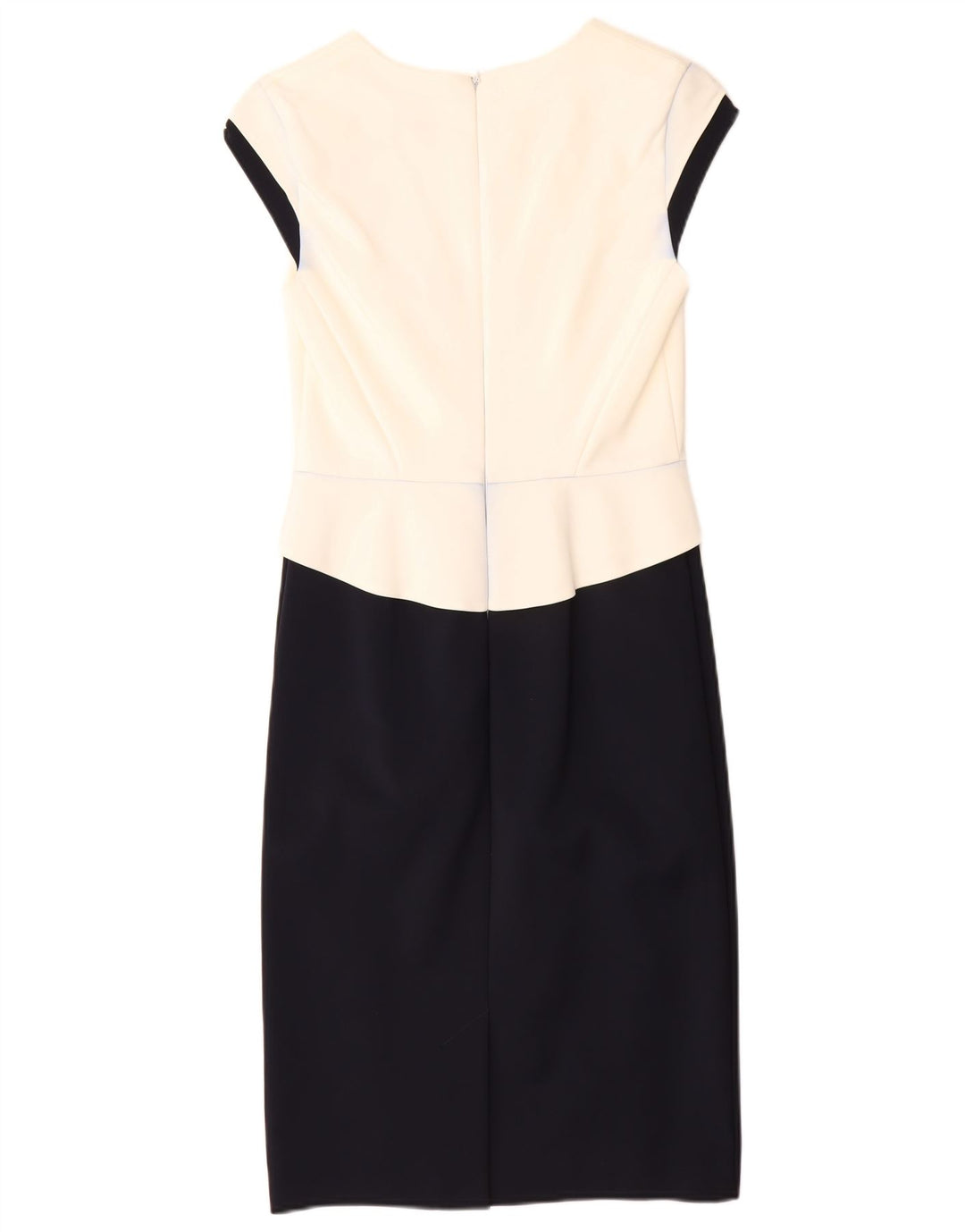PHASE EIGHT Womens Sheath Dress UK 10 Small Black Colourblock Acetate