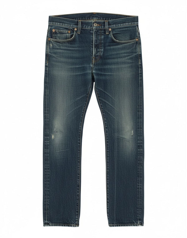 G-Star Mens Distressed Slim Jeans W33 L34 Blue Cotton