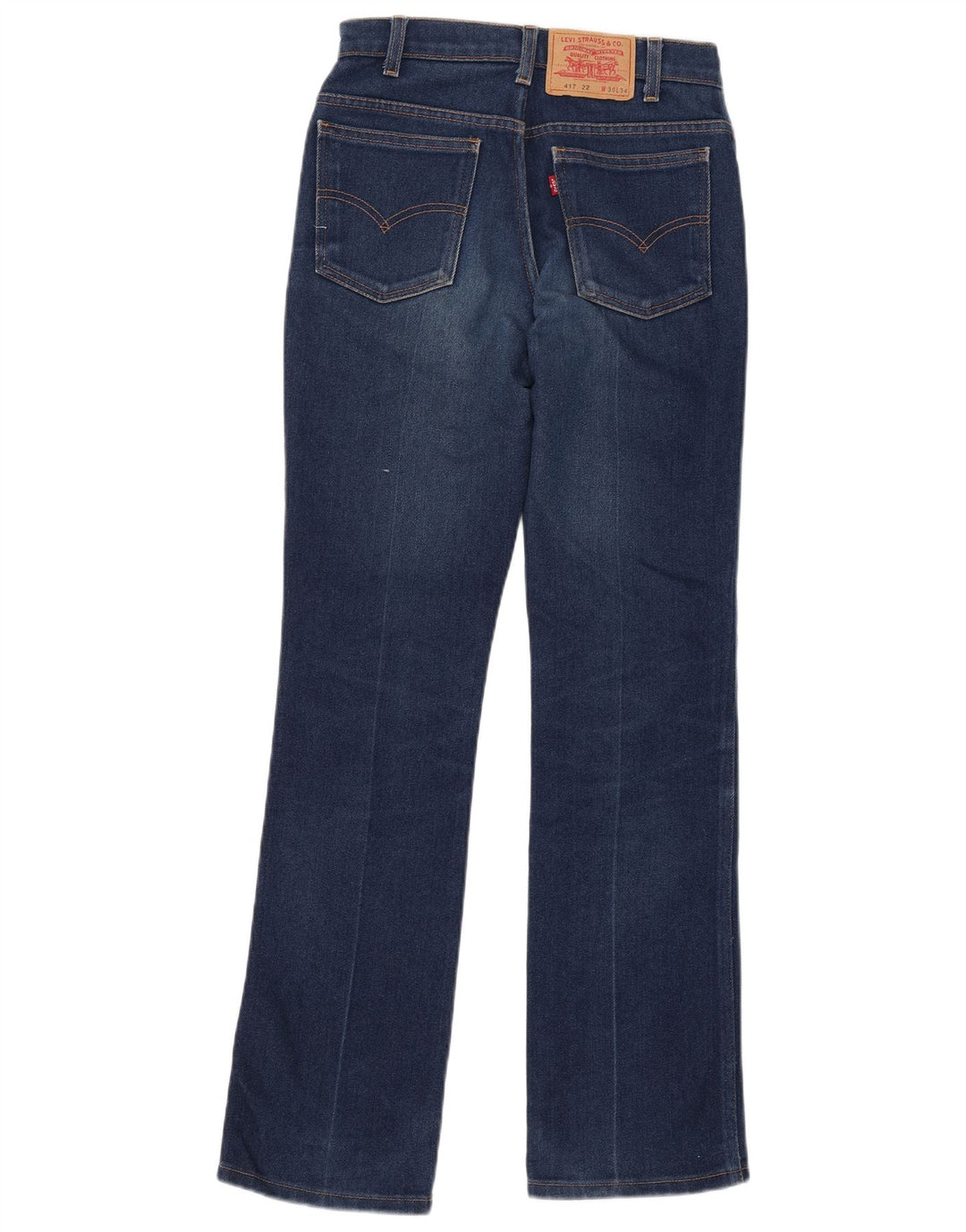 Levi's Mens 417 Bootcut Jeans W30 L34 Blue Cotton