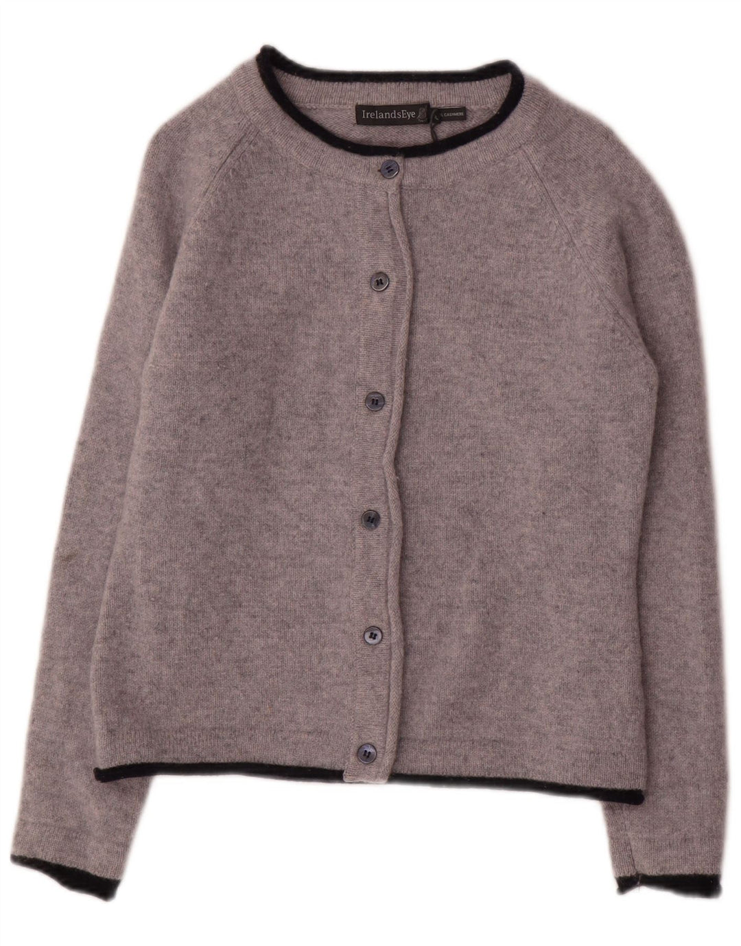 IRELANDS EYE Womens Crop Cardigan Sweater UK 18 XL Grey Wool
