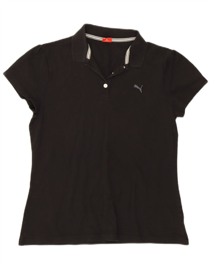 Puma Womens Polo Shirt UK 14 Medium  Black