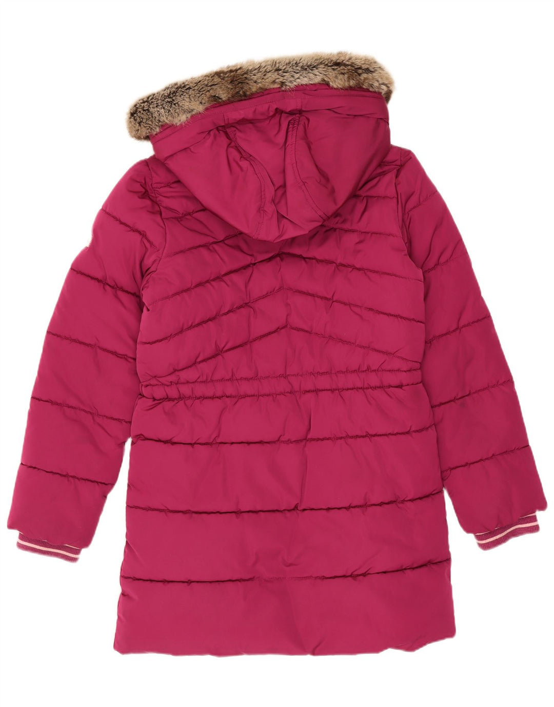 Joules Girls Hooded Padded Coat 9-10 Years Pink Polyester